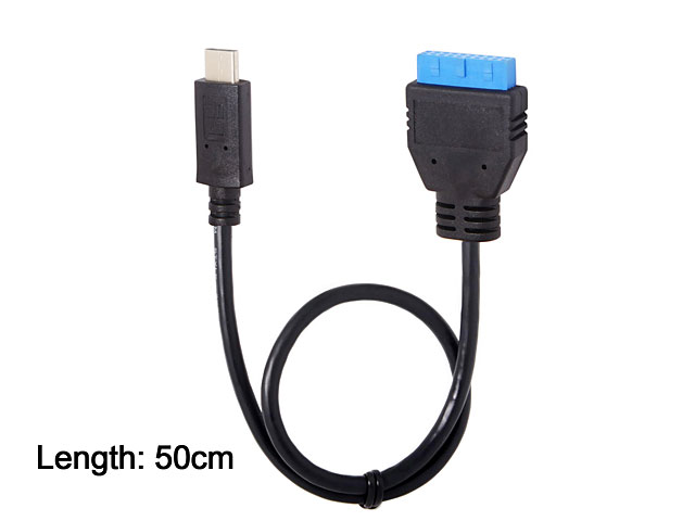 Type-C Male to USB 3.0 20-Pin Header Male Cable