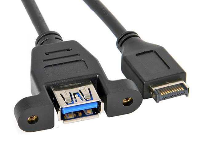 3.1 Front Panel Header Male to USB Type-A Female Cable