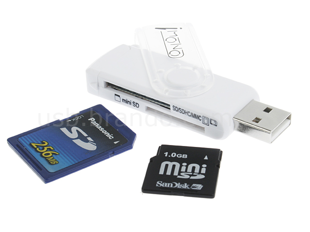 iMONO SD/MMC + miniSD + microSD/T-Flash Card Reader