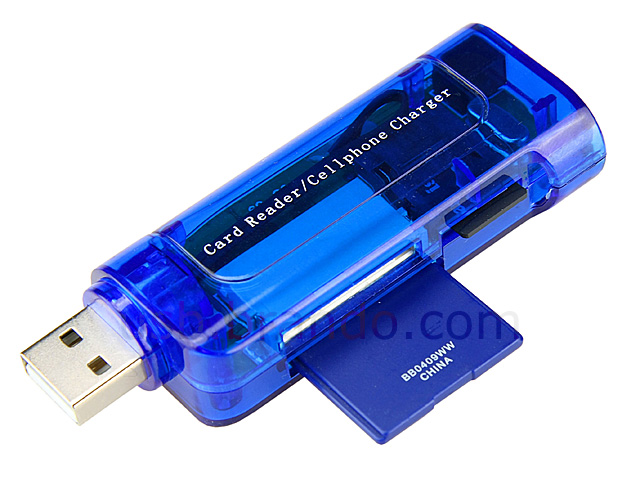 USB Card Reader with Mobile Charger