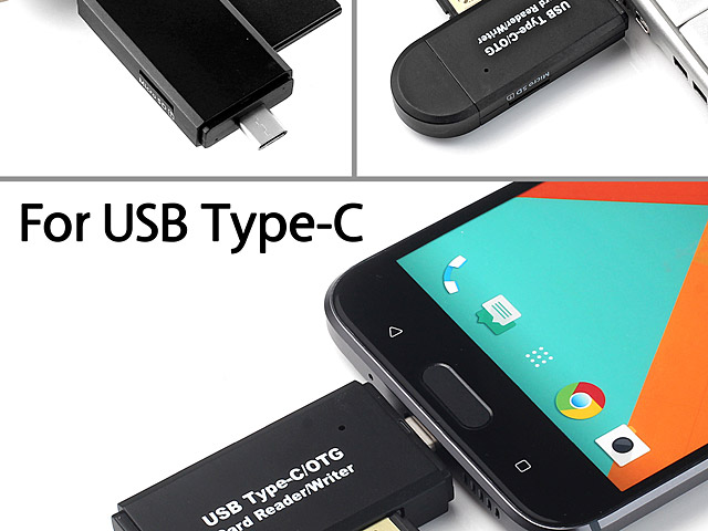 3-in-1 USB Type-C OTG Card Reader