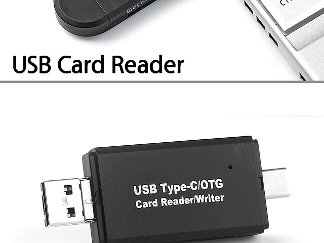 3-in-1 USB Type-C OTG Card Reader