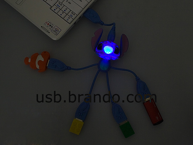 Disney Stitch USB 4-Port Hub Cable