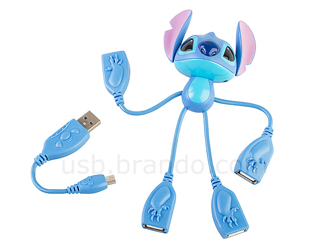 Disney Stitch USB 4-Port Hub Cable