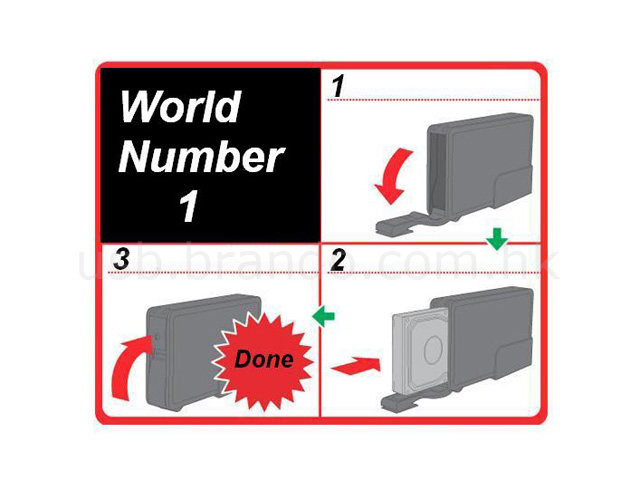 USB Screw-less 3.5" HDD Enclosure (USB + eSATA)