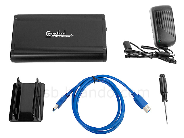 Connectland USB 3.0 3.5" SATA HDD Enclosure with One Touch Backup