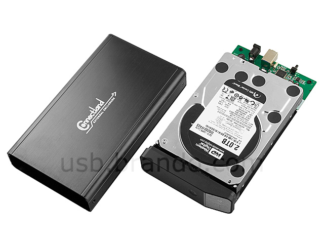 Connectland USB 3.0 3.5" SATA HDD Enclosure with One Touch Backup II