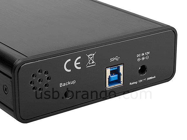 Connectland USB 3.0 3.5" SATA HDD Enclosure with One Touch Backup II