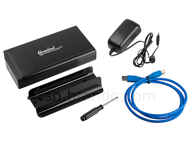 Connectland USB 3.0 3.5" SATA HDD Enclosure with One Touch Backup II