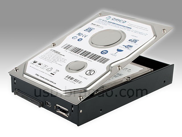 2.5” to 3.5” SATA Aluminum Hard Drive Adapter Enclosure with SSD / HDD  Height up to 12.5mm