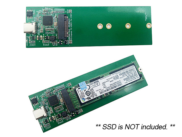 USB 3.1 Type-C to M.2 NVMe (PCI-E Protocol) Lane SSD Enclosure