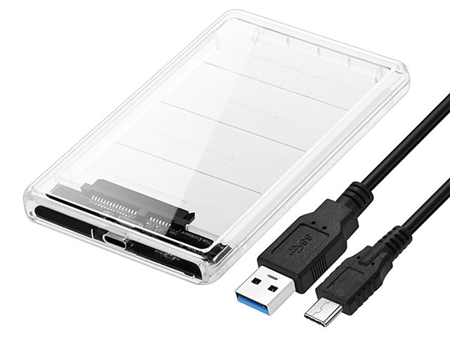 Transparent Type-C 2.5" SATA HDD Enclosure