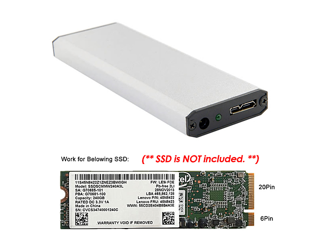 USB 3.0 to SATA SSD Hard Disk Case for Lenovo Thinkpad X1 Carbon SSD