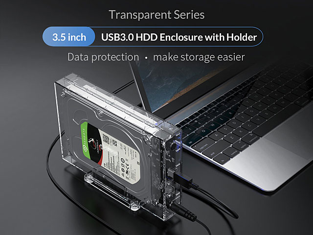 Orico Transparent Hdd Case Sata To Usb 3.0 Hard Drive Case