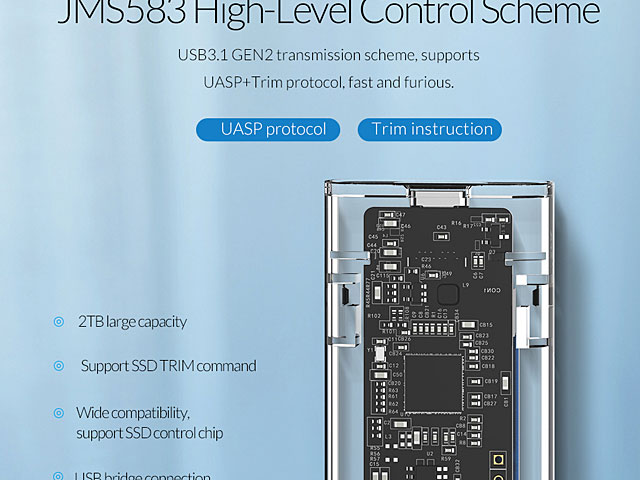 ORICO NVMe M.2 SSD Enclosure (10Gbps)