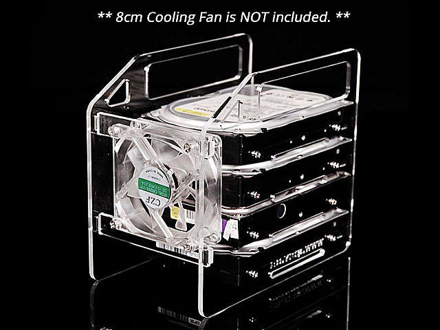 DIY Hanging Hard Drive Cage with Cooling Fan (4 Bays)