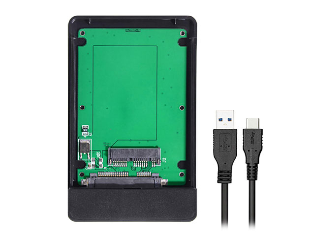 Type-C to micro SATA (7+9-pin) HDD Enclosure