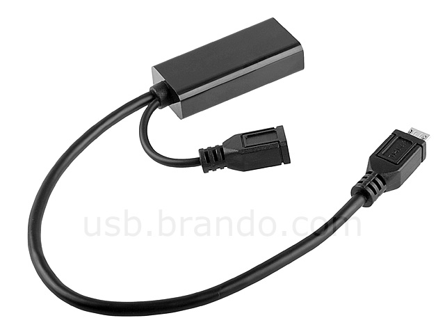 momentum auroch hårdtarbejdende HDMI Female to Micro-B Male + Micro-B Female Cable