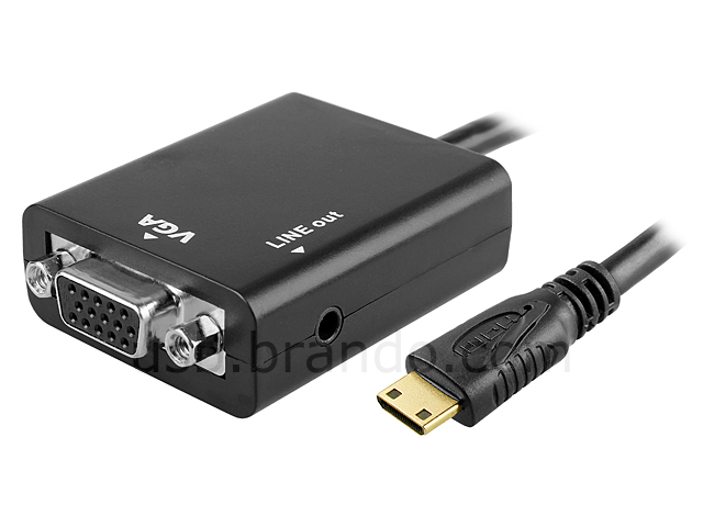 sprede beskydning Dokument Mini HDMI Male to VGA + Audio Output Cable
