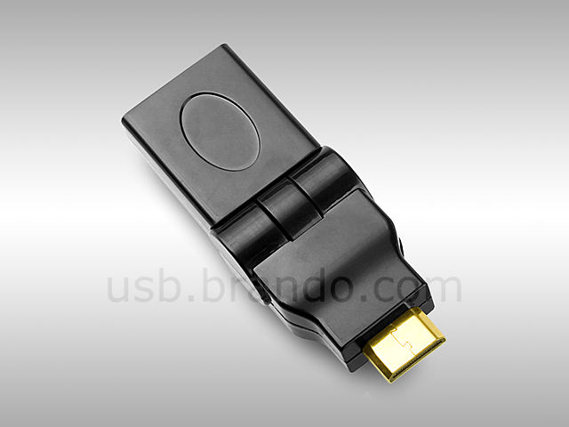 Mini HDMI Male to HDMI Female Adapter (180°)