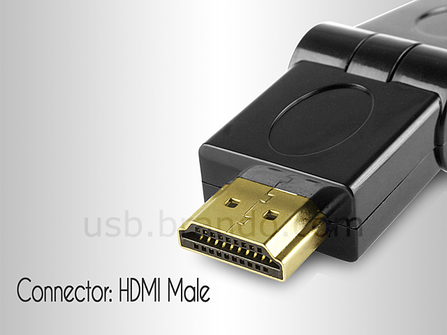 HDMI Male to HDMI Female Adapter (180°)