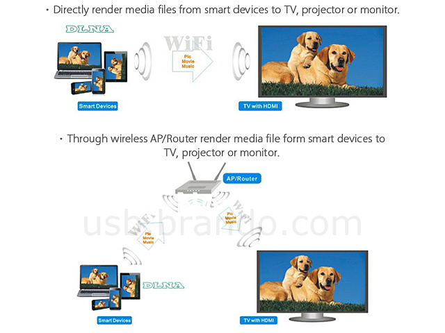 Fleetlink Stick 1080P DLNA Media Sharing Wireless HDMI