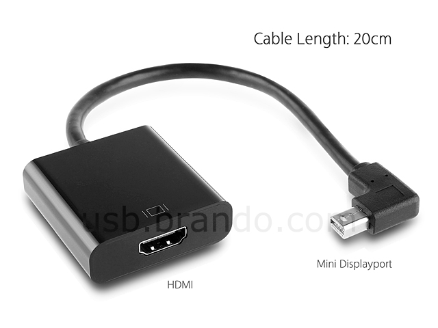 Mini DisplayPort DP (Left 90°) to HDMI Cable