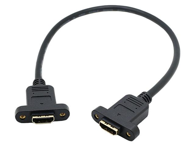 HDMI Female to HDMI Female Cable with Screw Hole (30cm)