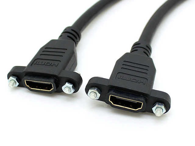 HDMI type A cable connector, male, screw-on