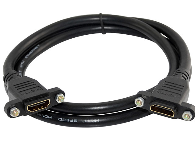 HDMI Female to HDMI Female Cable with 3mm Screw (1M)