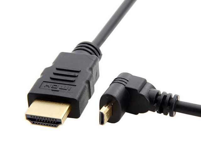 Micro HDMI Male (90°) to HDMI Male Cable