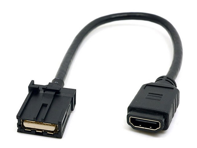 HDMI type A cable connector, male, screw-on