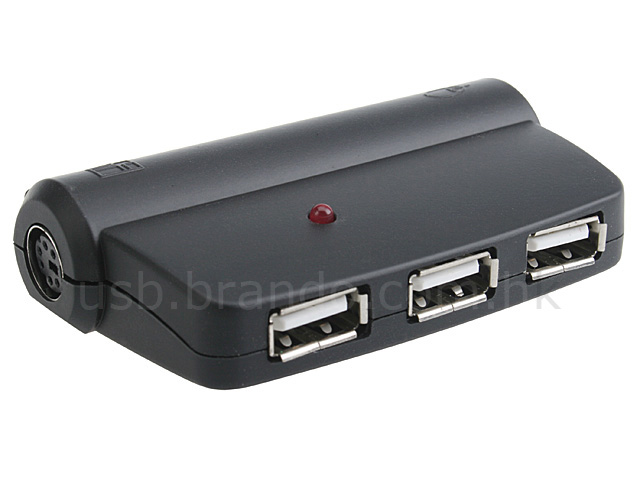 2 PS/2 Ports + USB 3-port Hub