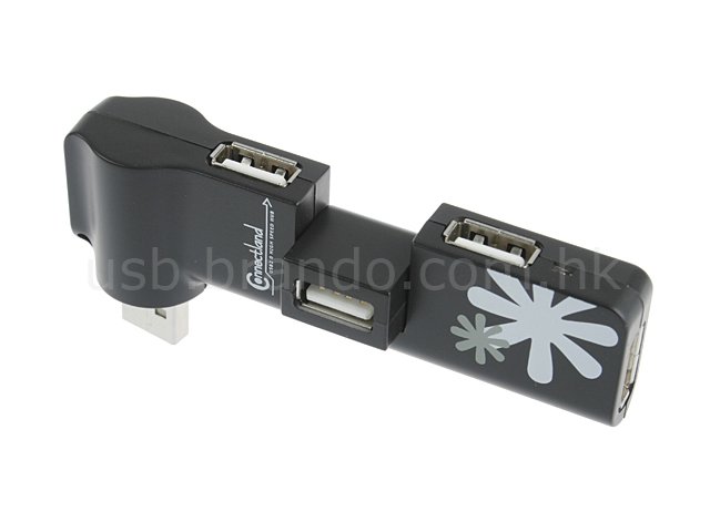 USB 180° x 180° 4 Ports Hub