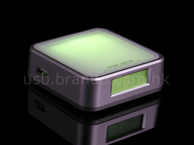 USB Hub with Clock and Mood Light (USB 2.0)