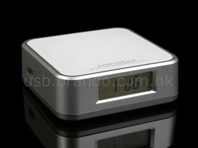 USB Hub with Clock and Mood Light (USB 2.0)