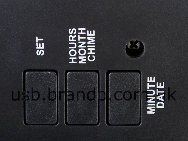 USB 7-Port Hub with Alarm Clock and Thermometer