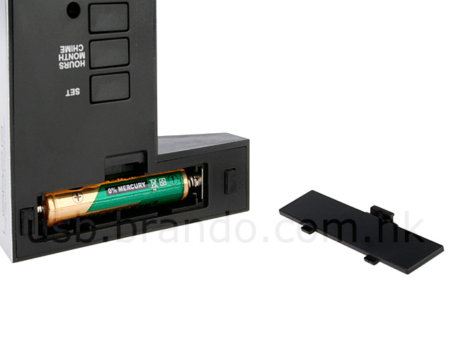 USB 7-Port Hub with Alarm Clock and Thermometer