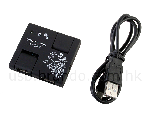 USB 90° x 2 Revolving 4-Port Hub