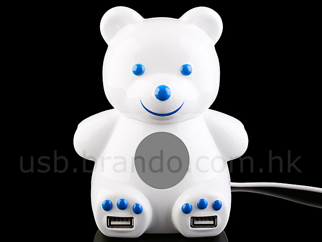 USB Bear 4-Port Hub + Alarm Clock