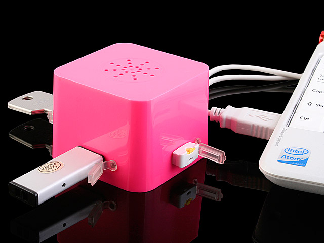 USB Cubic 3-Port Hub + Speaker