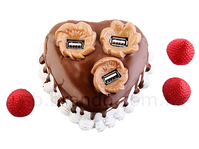 USB Strawberry Cake 3-Port Hub