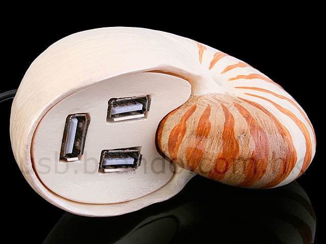 USB Chambered Nautilus Shell 3-Port Hub