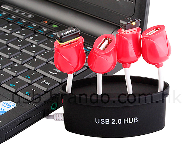 USB 4-Port Flowers Hub