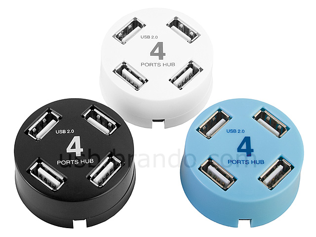 USB Mini Cylindrical 4-Port Hub