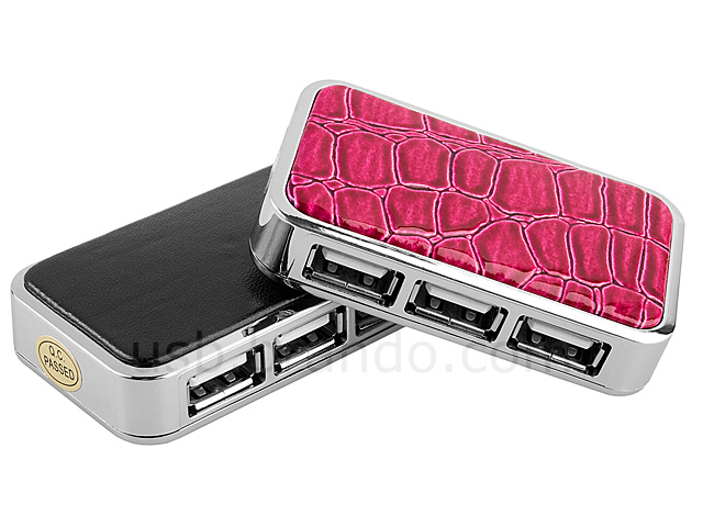 USB Leather 4-Port Hub