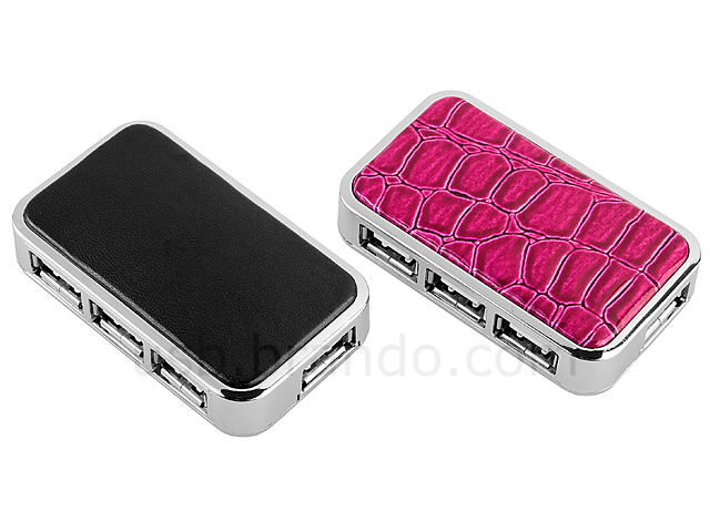 USB Leather 4-Port Hub