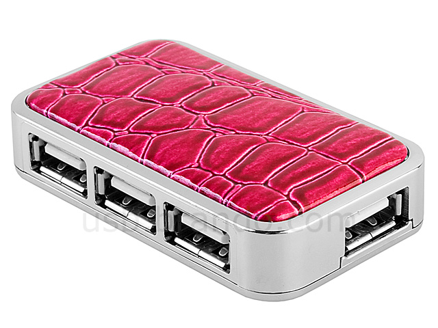 USB Leather 4-Port Hub