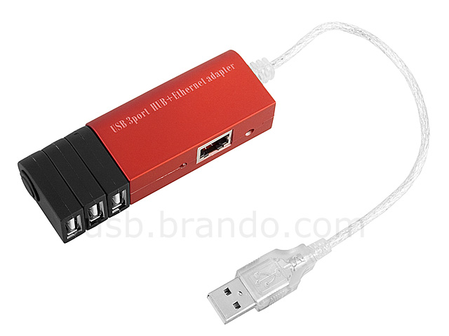 USB 3-Port Hub with Ethernet Adapter