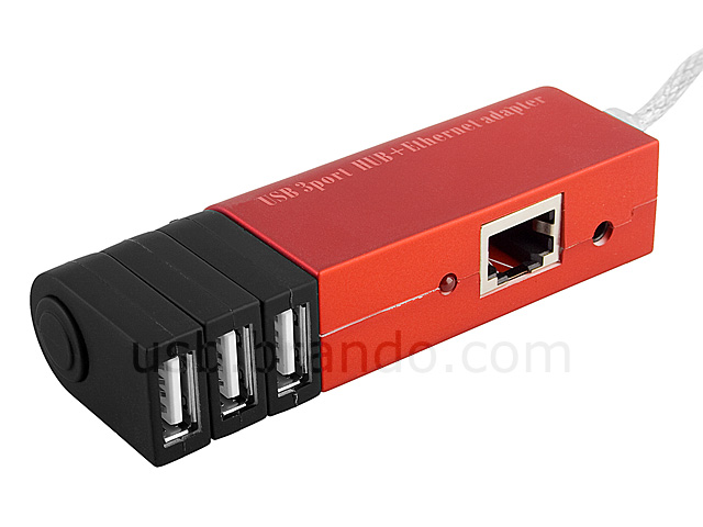 USB 3-Port Hub with Ethernet Adapter